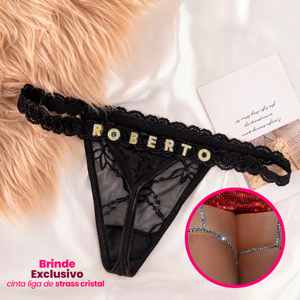 Calcinha Personalizada COMPRE 1 LEVE 3 + Brinde Cinta Liga Strass